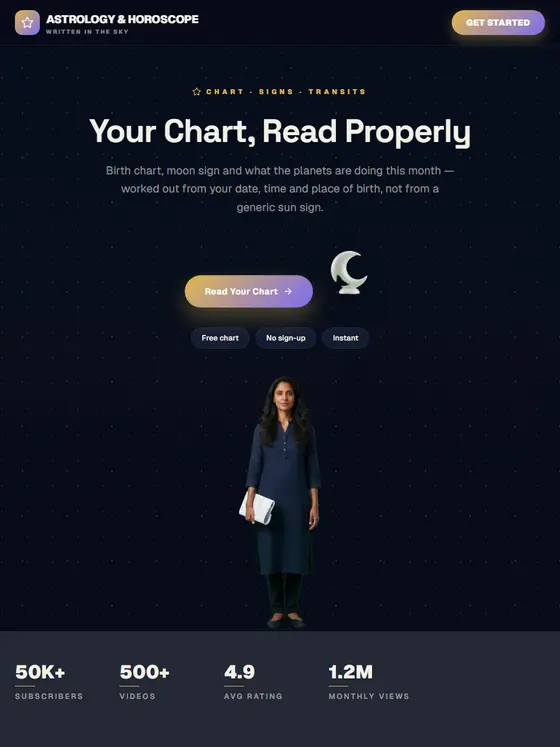 The Astrology site, full page