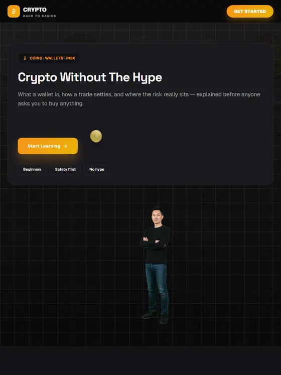The Crypto site, full page