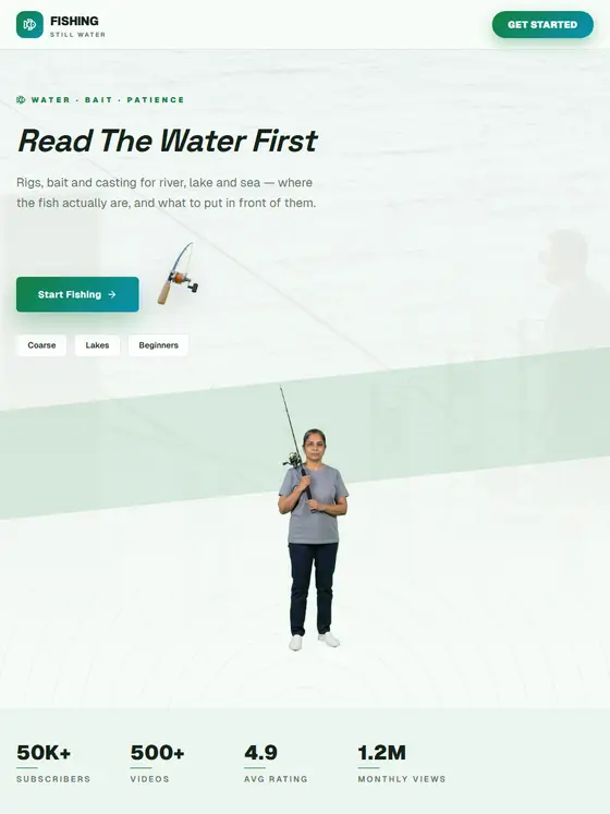 The Fishing site, full page