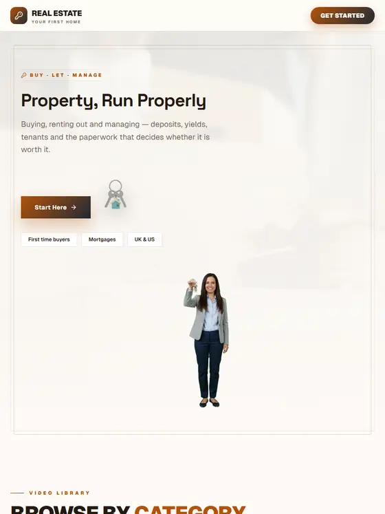 The Real Estate site, full page