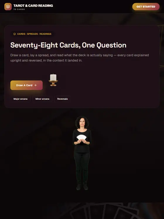 The Tarot site, full page