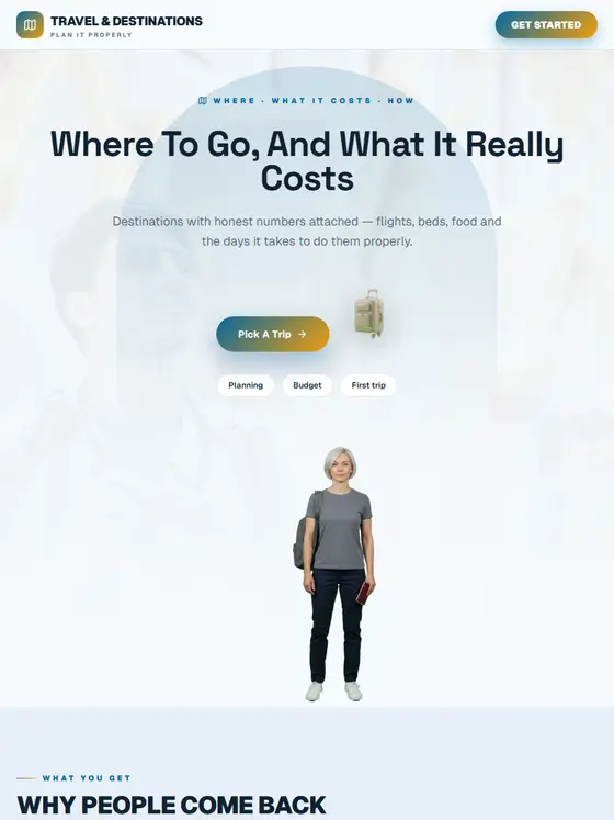 The Travel site, full page